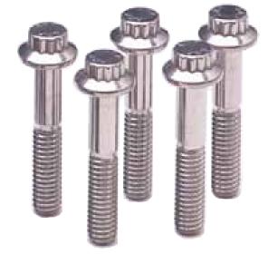 ARP 3/8 in.-24 RH Thread, 2.00 in 12 Point SS 300 Bolts - Set of 5