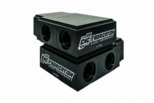 03-04 6.0L CNC Fabrication In-line Transmission Filter By-pass Manifold