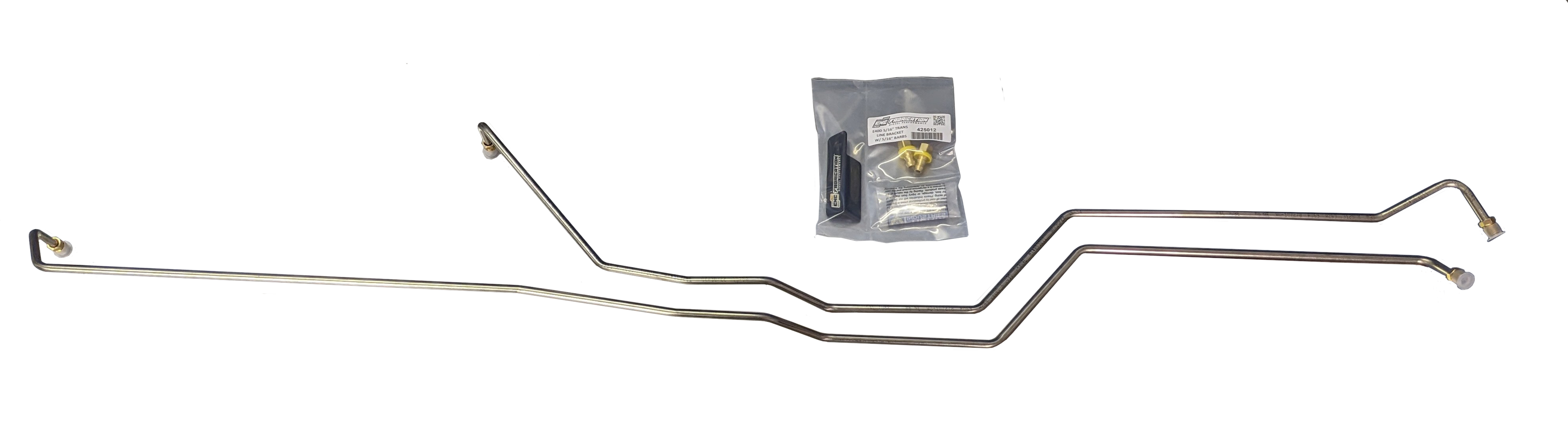 94.5-97 7.3L CNC Fab E4OD Transmission Cooler Stainless Line Kit - 425005