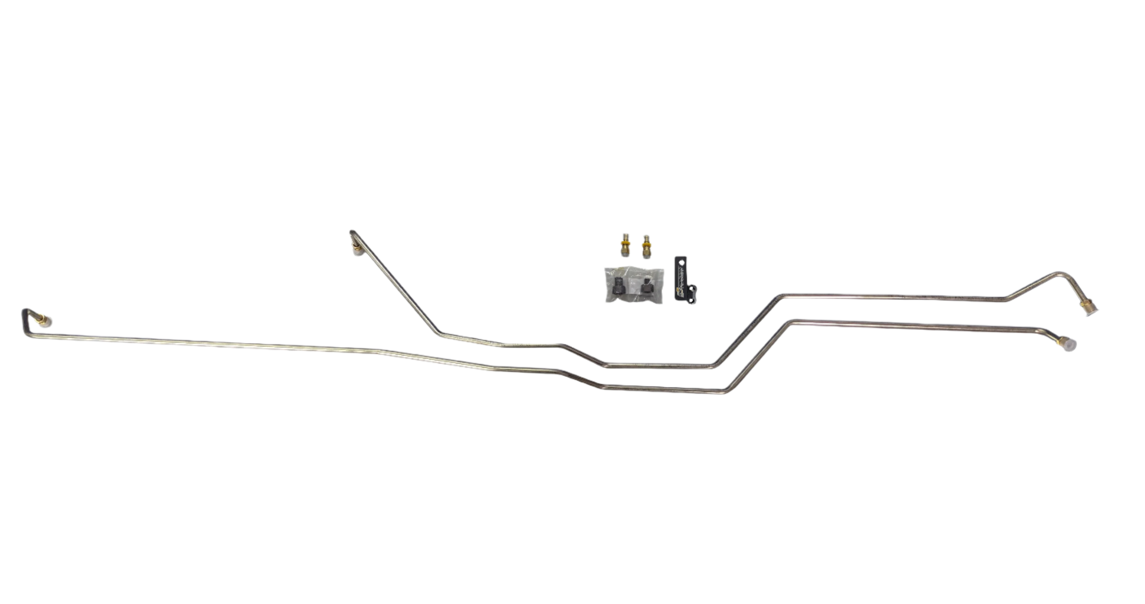 94.5-97 7.3L CNC Fab E4OD 3/8 Dia. Stainless Transmission Cooler Line Kit w/ 3/8 barbs - 425006