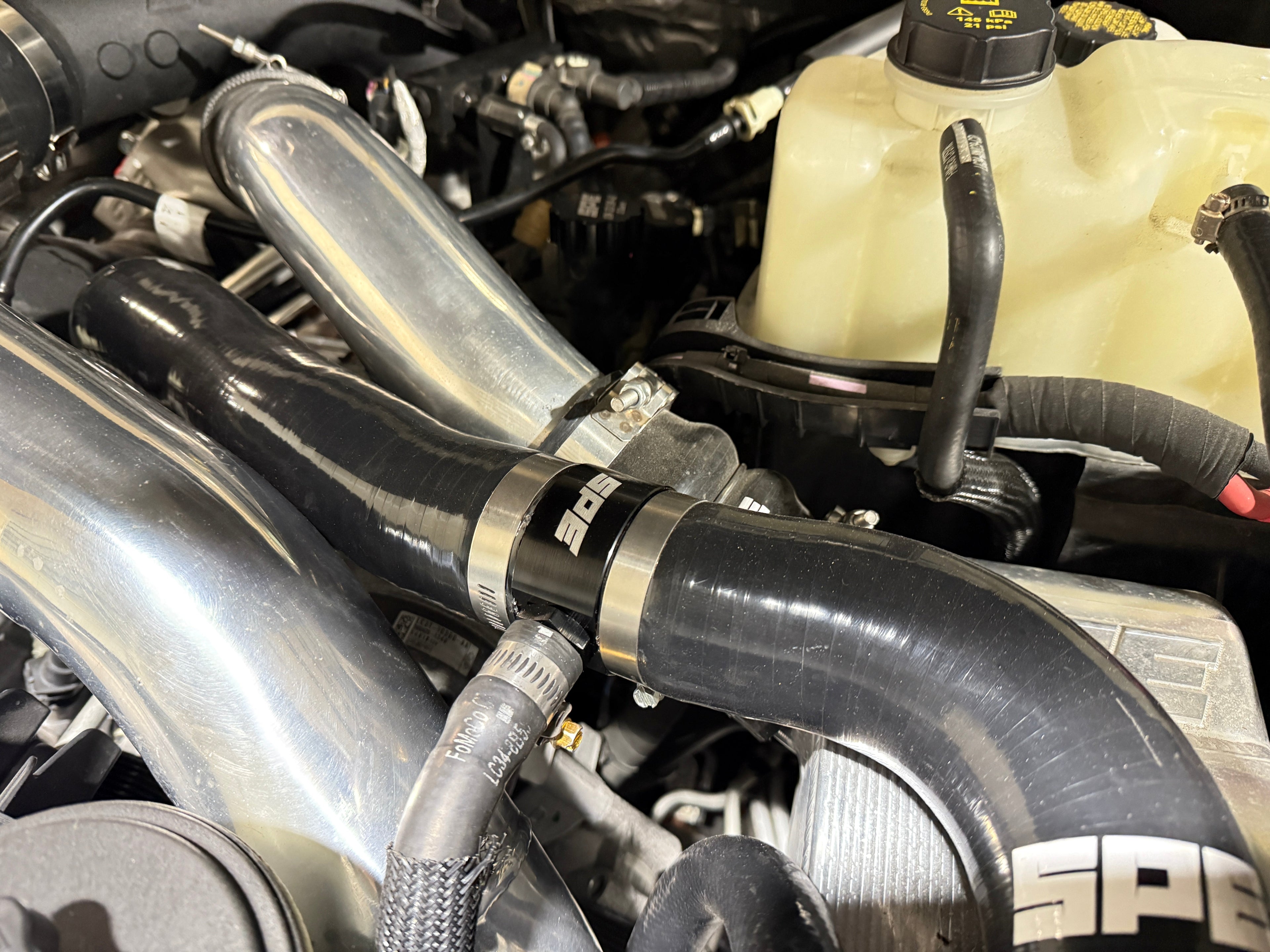SPE Motorsport 6.7 Powerstroke Upper Radiator Hose Billet T