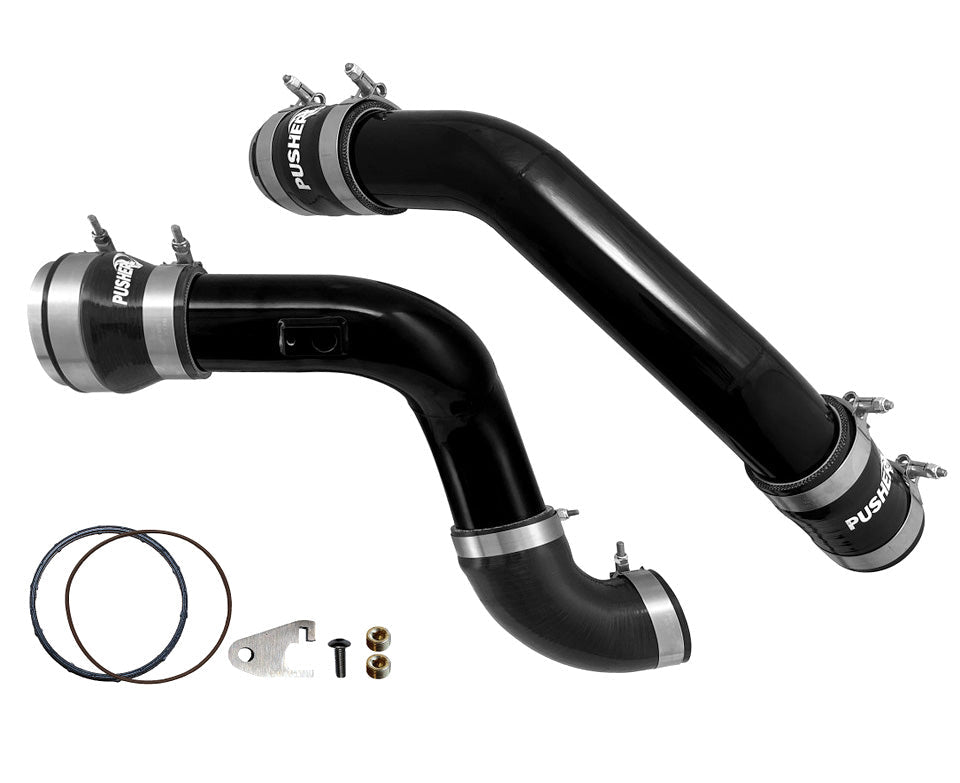 Pusher 3" Hot & Cold Side Charge Tubes for 2017-2022 Ford F250/350 6.7L Powerstroke w/ Throttle Valve Adapter
