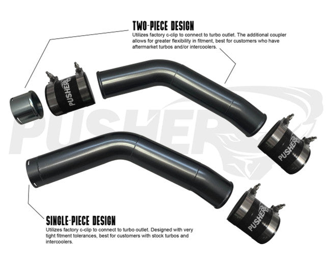 Pusher HD 3" Hot Side Charge Tube for 2023+ Ford F250/350 6.7L Powerstroke