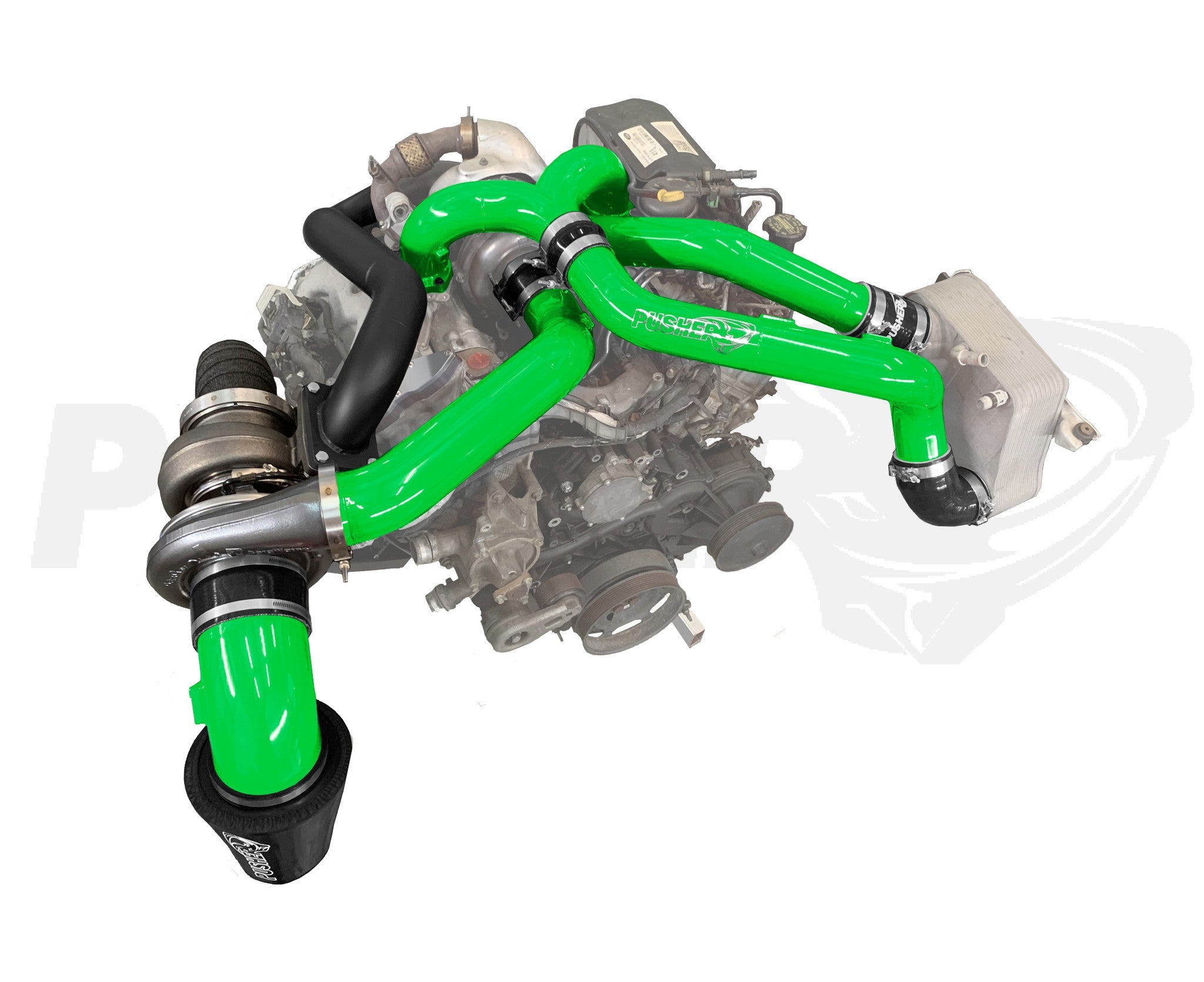 Pusher F5 Compound Turbo & Intake System 2017-19 Ford F250/350 6.7L Powerstroke