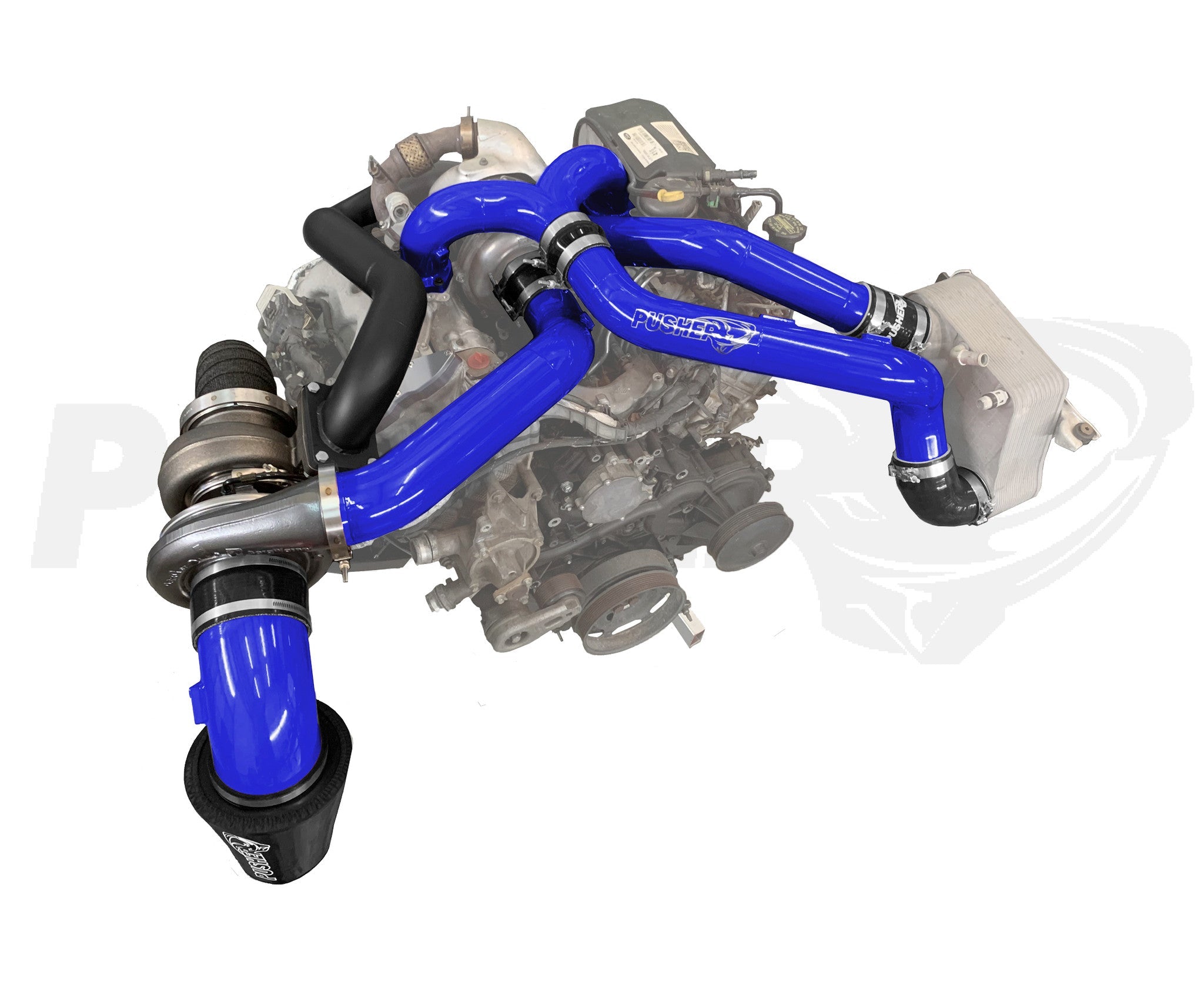 Pusher F5 Compound Turbo & Intake System 2017-19 Ford F250/350 6.7L Powerstroke