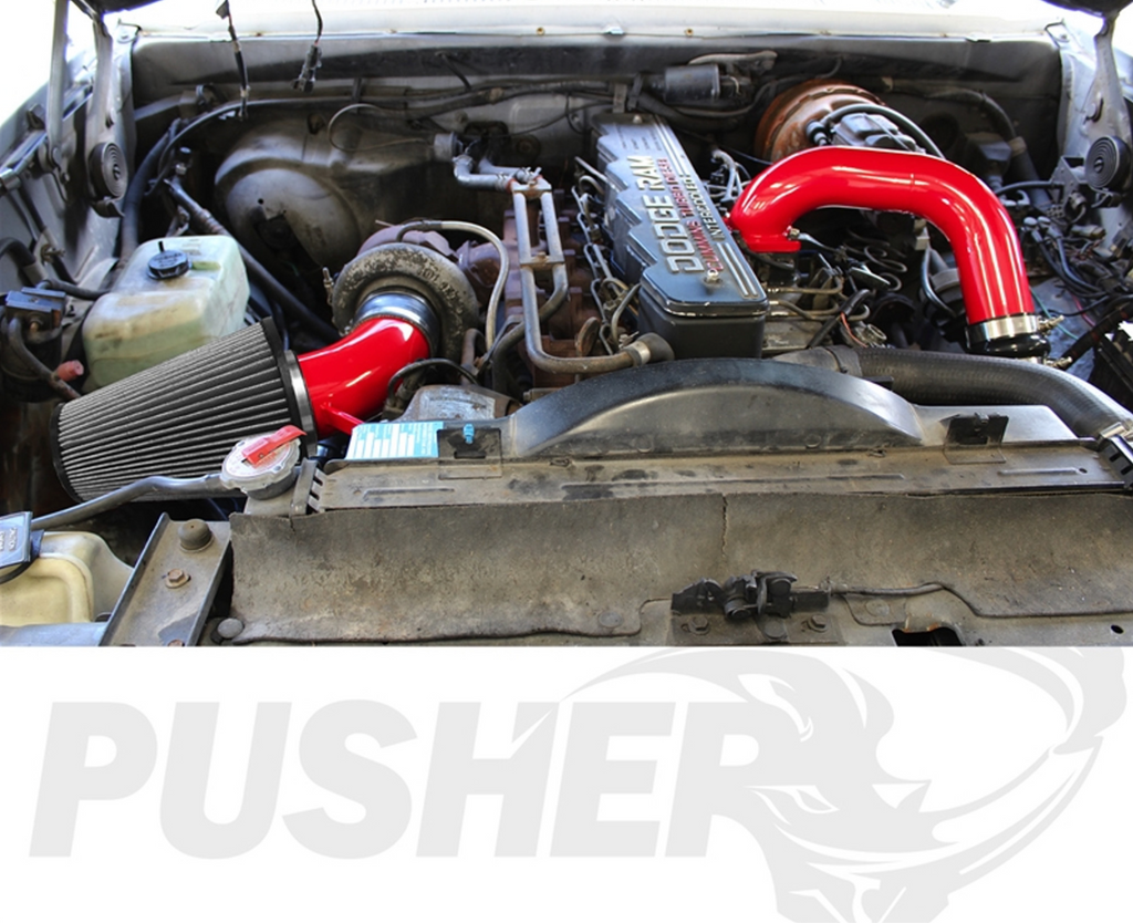 Pusher Front Mount Cold Air Intake System for 1989-1991 Dodge Cummins