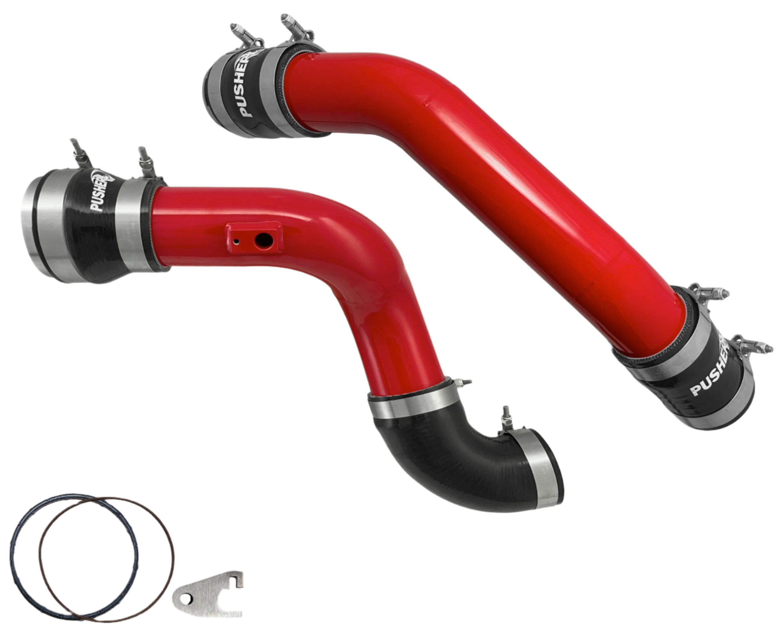 Pusher 3" Hot & Cold Side Charge Tubes for 2011-14 Ford F250/350 6.7L Powerstroke w/ Throttle Valve Adapter