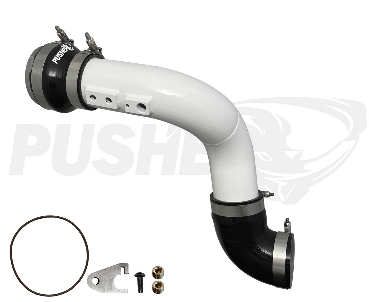 Pusher HD 3" Cold Side Charge Tube for 2011-16 Ford F250/350 6.7L Powerstroke w/ Throttle Valve Adapter