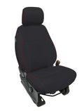 PRP 2021+ Ford 150/ 2023+ SuperDuty Front Seat Covers (Pair) - Black w/ Red Stich