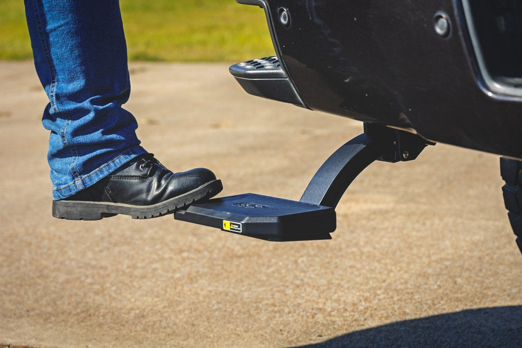 Rough Country Retractable Bed Step | Manual Pull | Chevy/GMC 2500HD/3500HD (15-19)